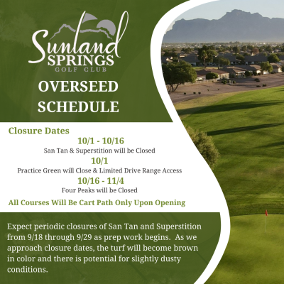 SSV Overseed Schedule